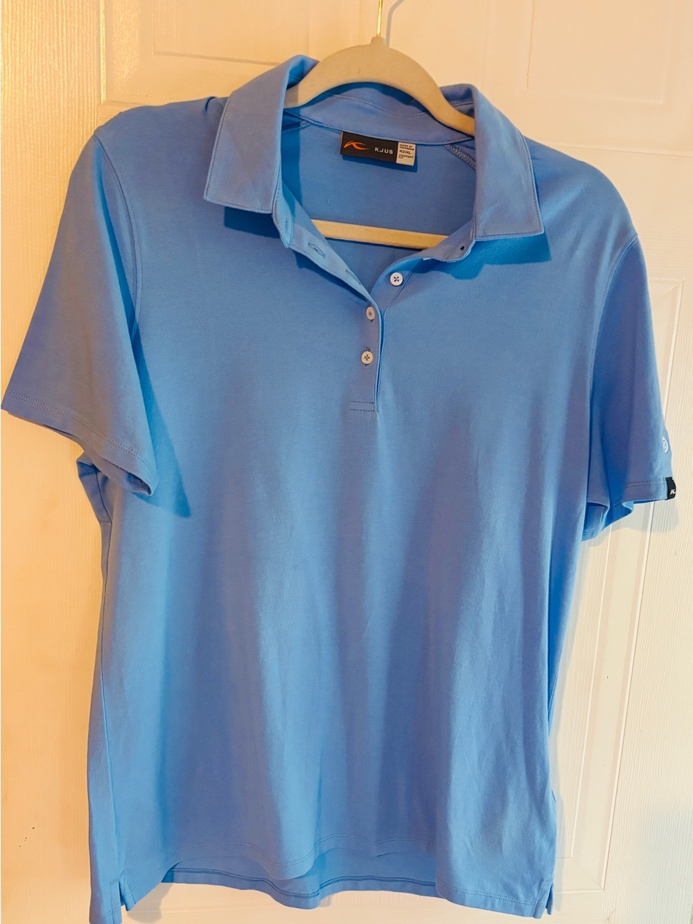 KJUS XL Blue Performance Golf Polo Resort Travel Shirt